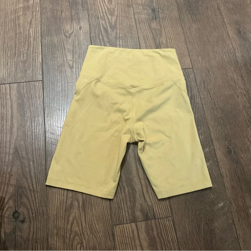 Good‎ American Women’s Yellow High-Waisted Biker Shorts Size S